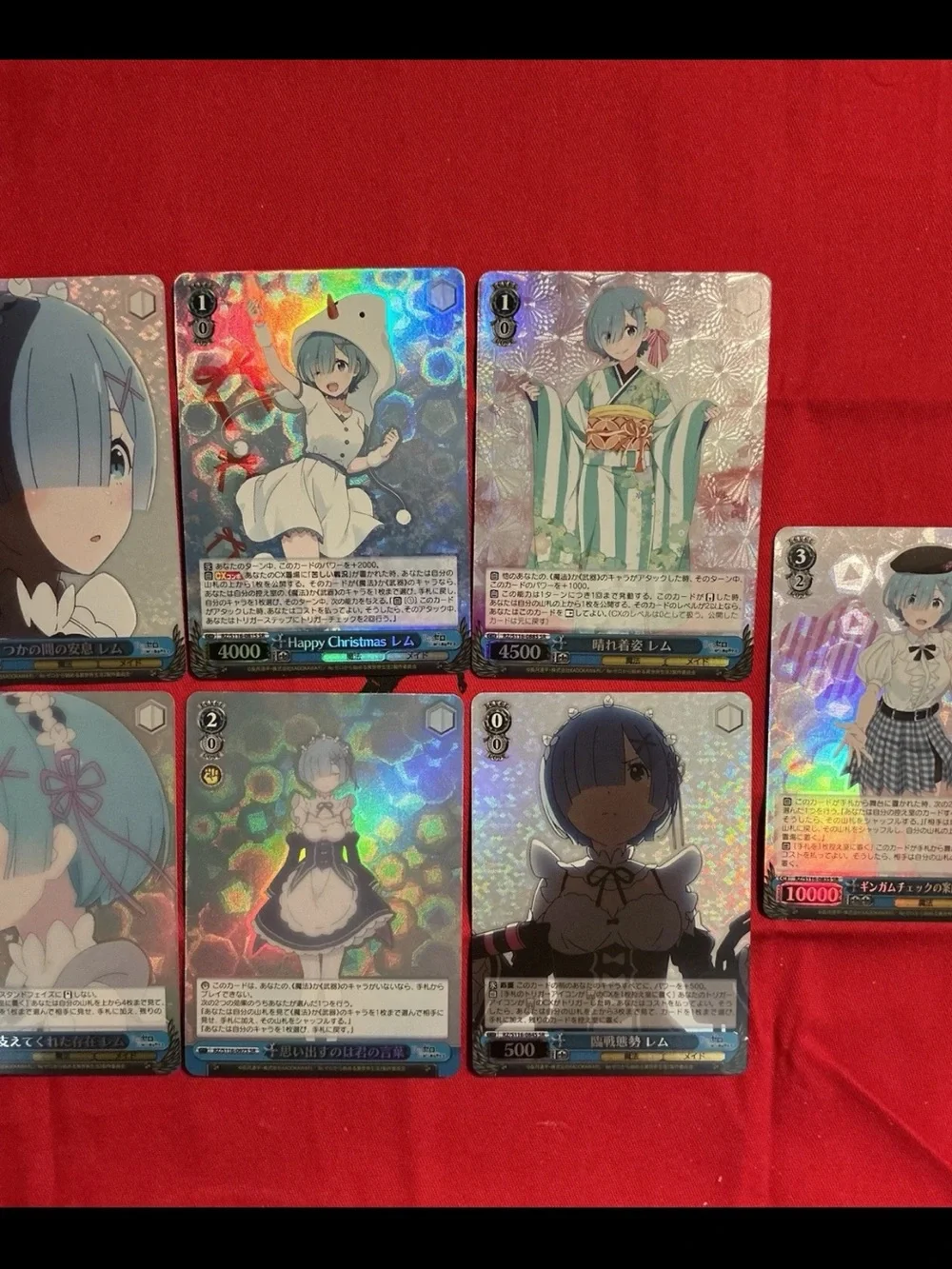 Rem Re:Zero Holographic Collectible Trading Card Set - Blue